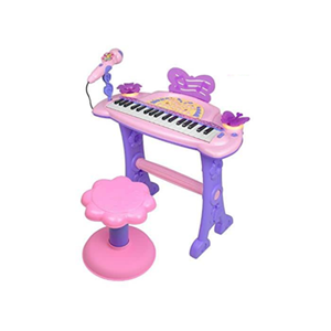 اسباب بازی پیانو الکترونیکی با صندلی و میکروفون My Piano Musical Set With Stool And Microphone_اسباب بازی لوازم خانگی